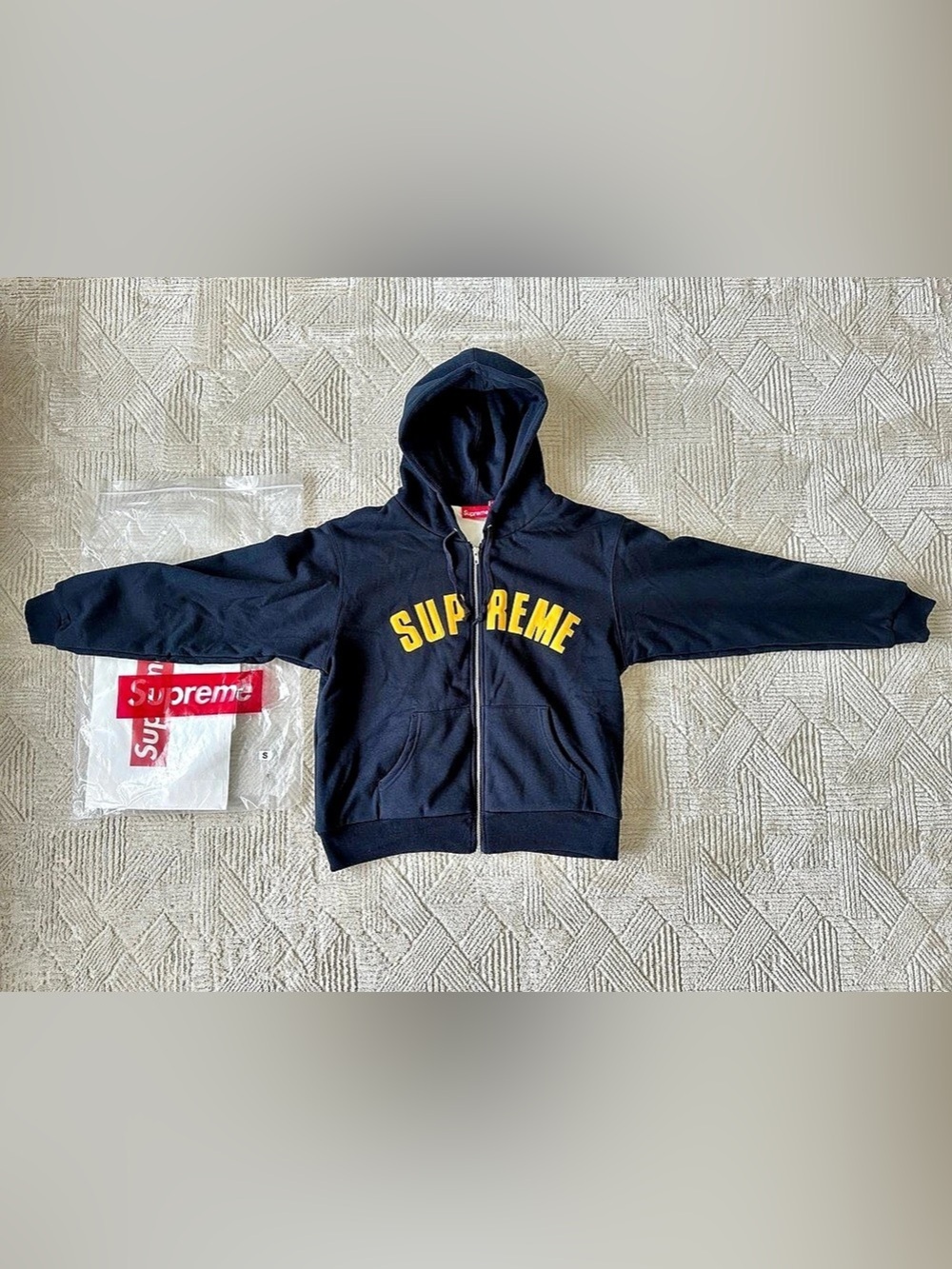 Supreme Arc Thermal Lined Zip Up Hooded Sweatshirt Black